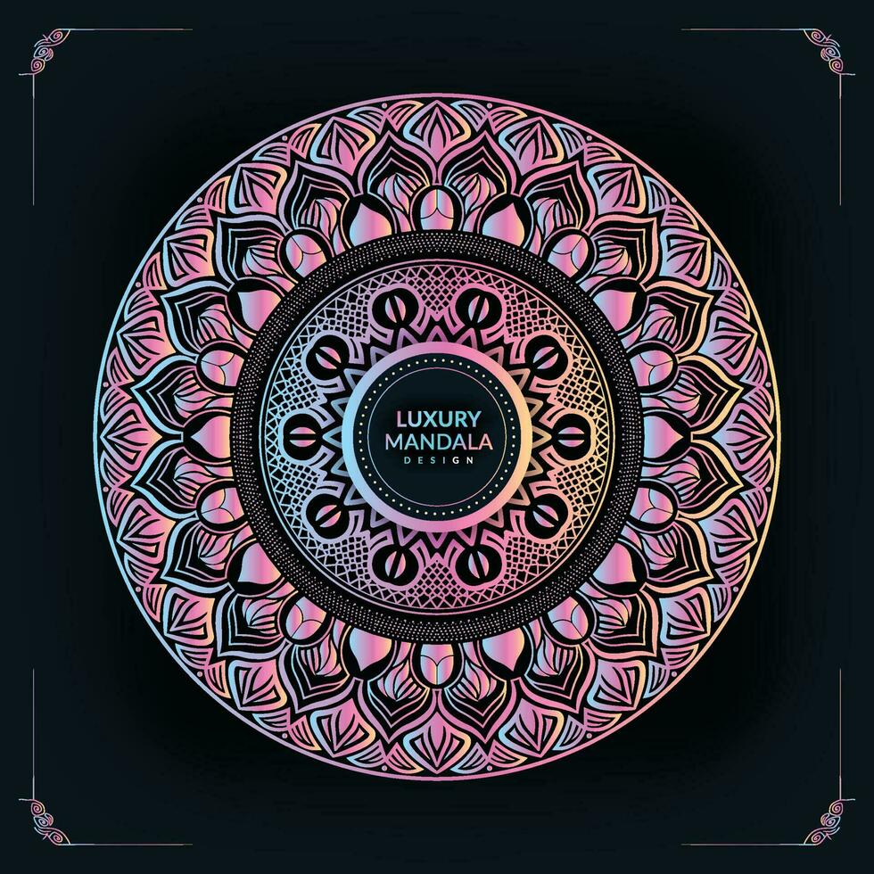 Vektor Luxus Zier Mandala Design lila Jahrgang runden Muster