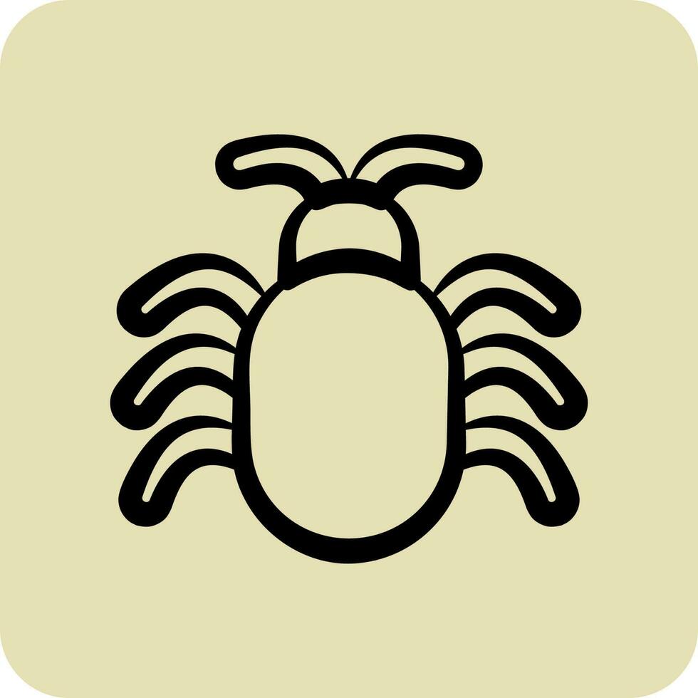Symbol Software Insekt. geeignet zum Sicherheit Symbol. Hand gezeichnet Stil. einfach Design editierbar. Design Vorlage vektor