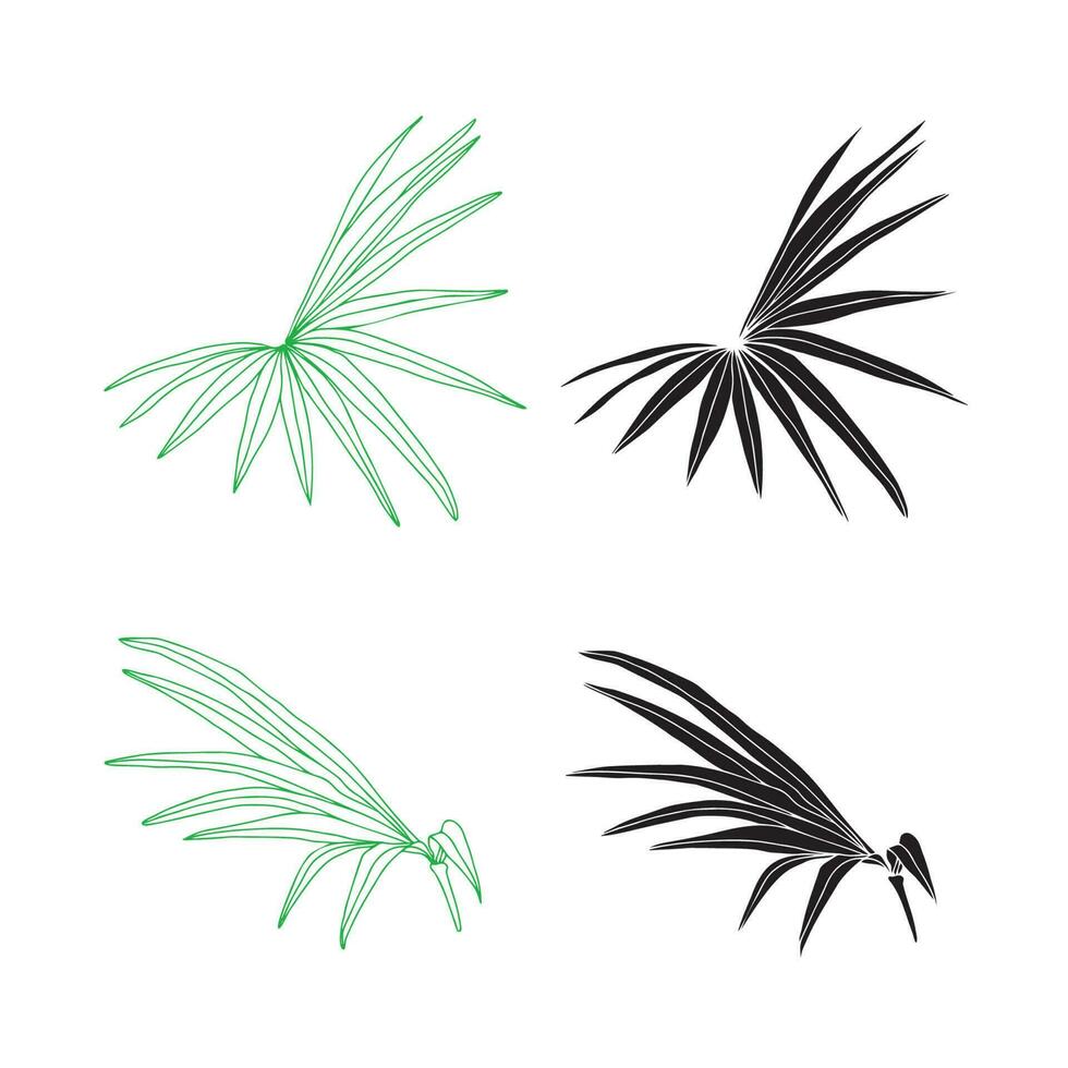 Urwald Blätter tropisch Design vektor