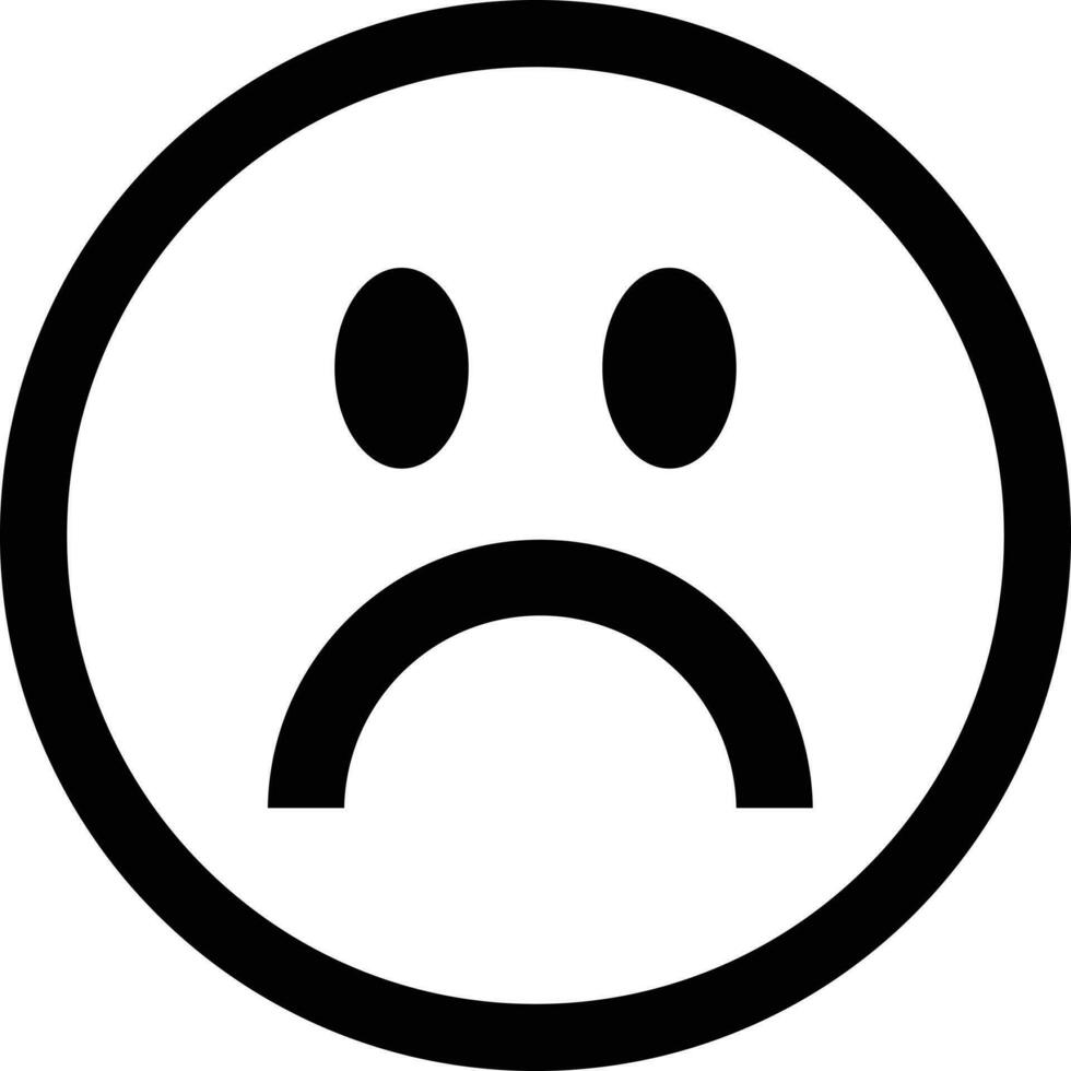 Emoji Emoticon runzelte die Stirn vektor