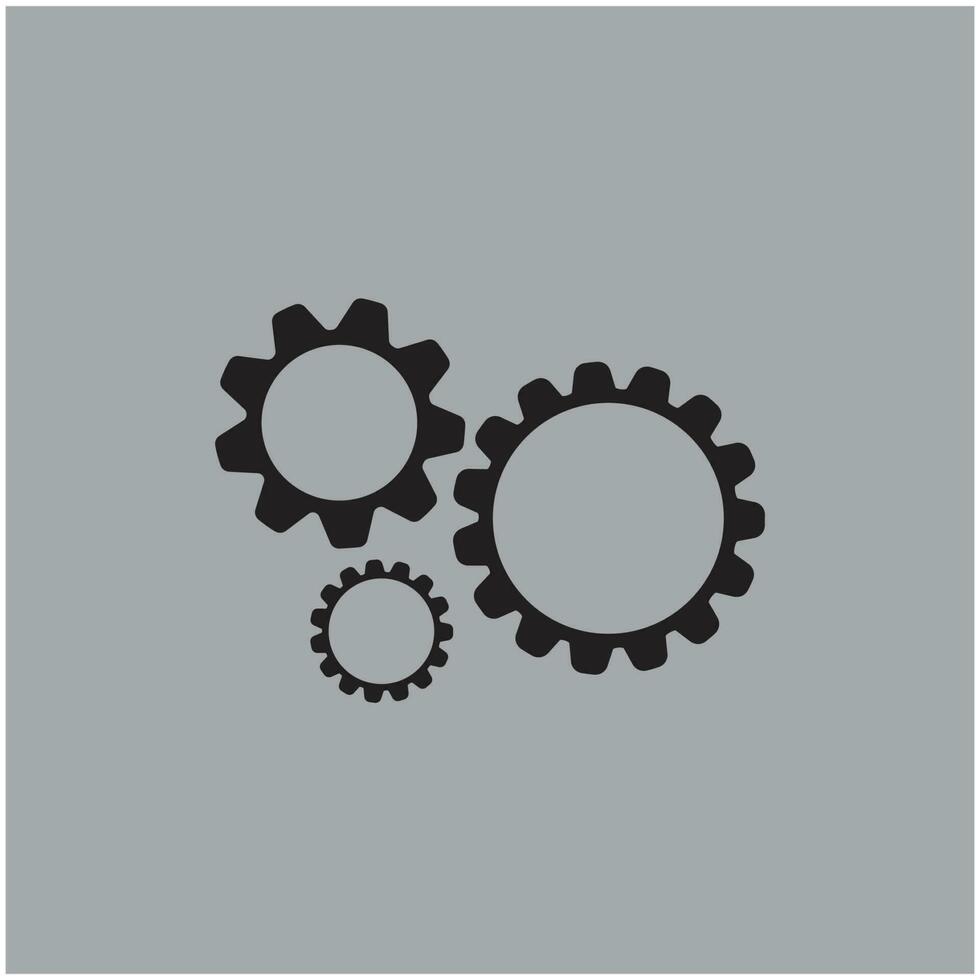 Getriebe Logo Vorlage Vektor Icon Illustration Design