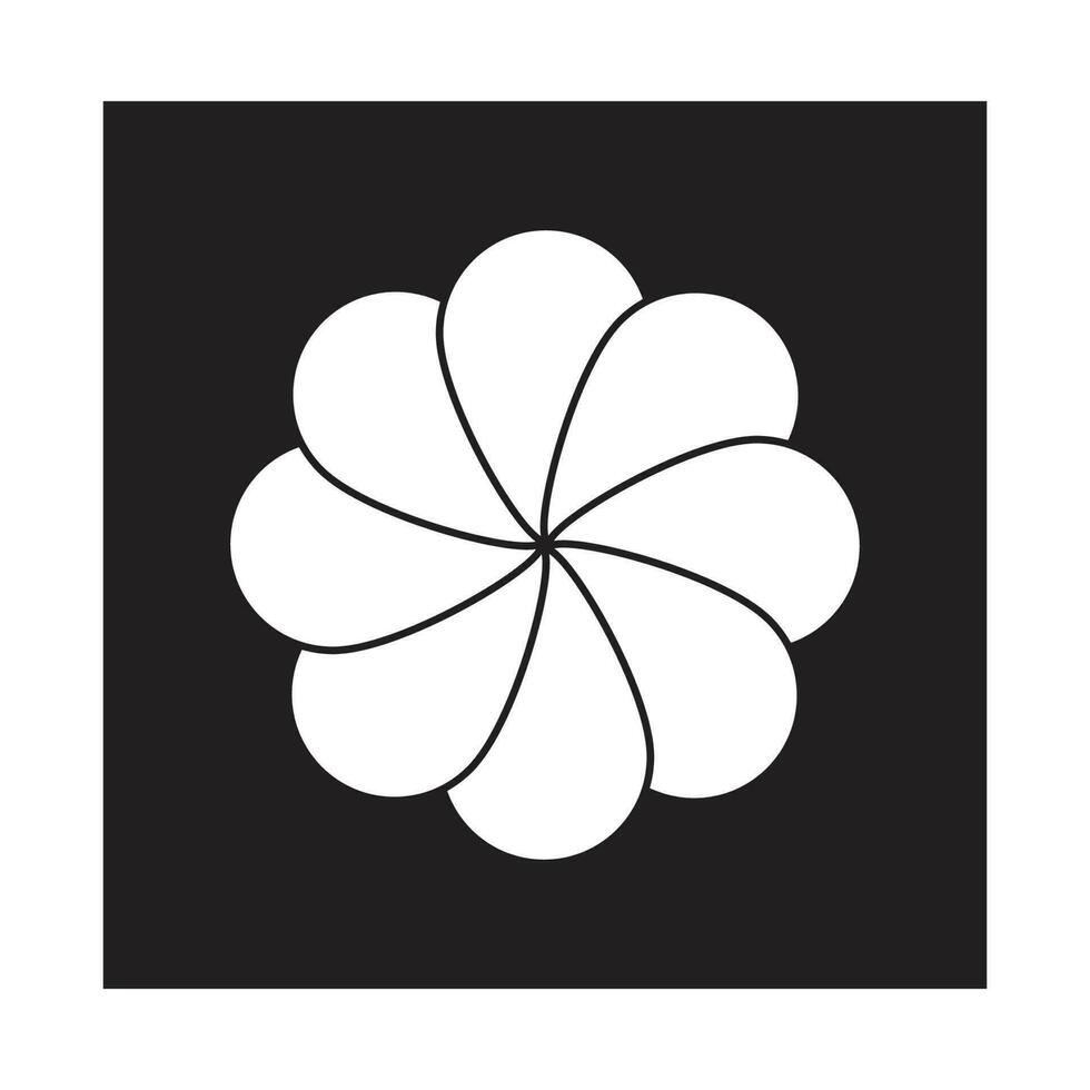 skönhet plumeria ikon blommor design illustration symbol vektor