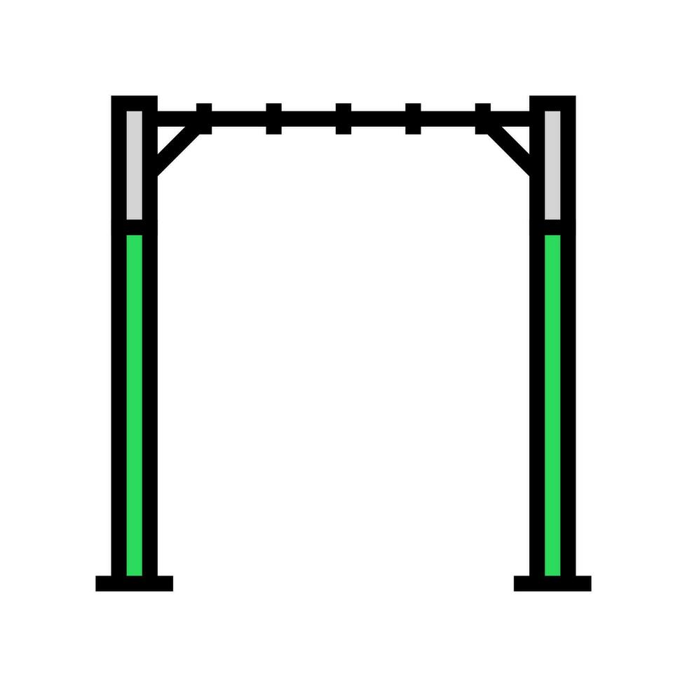 Affe Riegel Park draussen Kind abspielen Farbe Symbol Vektor Illustration