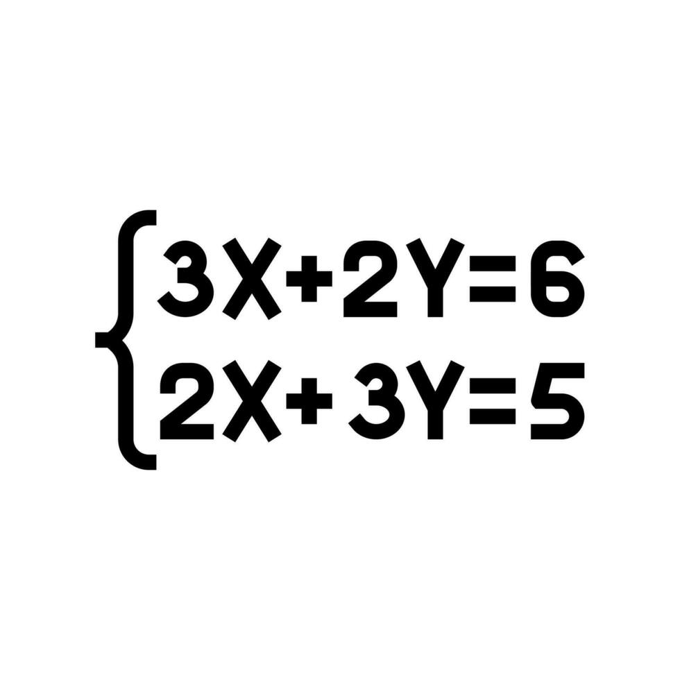 Gleichung Mathematik Wissenschaft Bildung Farbe Symbol Vektor Illustration