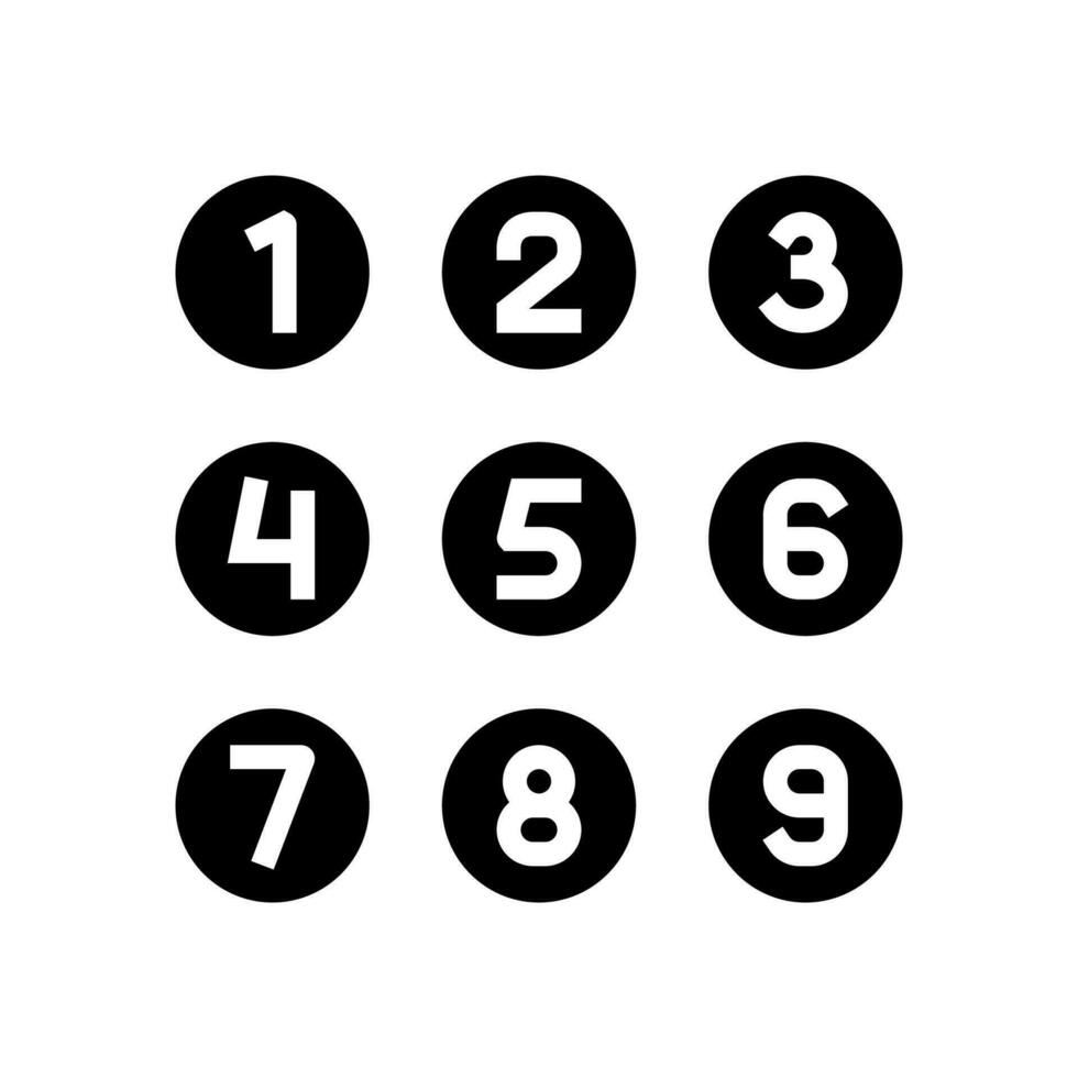 Zahlen Mathematik Wissenschaft Bildung Glyphe Symbol Vektor Illustration