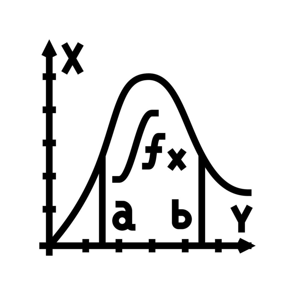 Integral- Mathematik Wissenschaft Bildung Linie Symbol Vektor Illustration