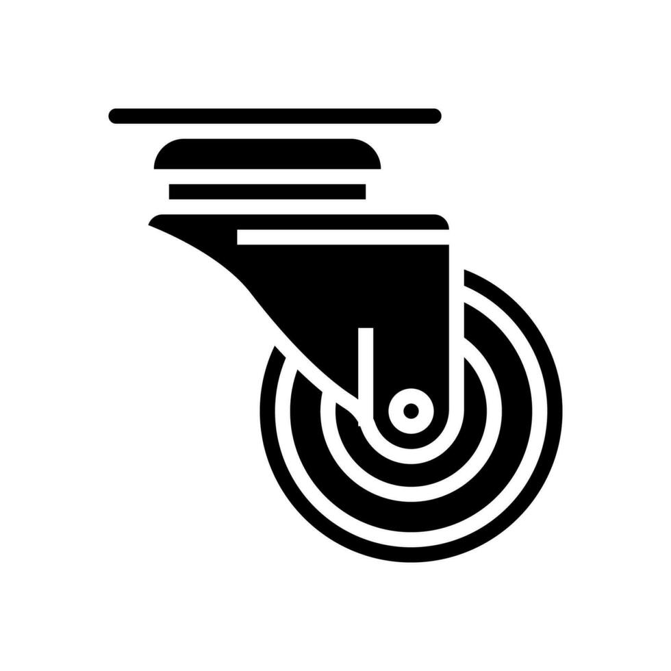 hjul hjul hårdvara möbel passande glyf ikon vektor illustration