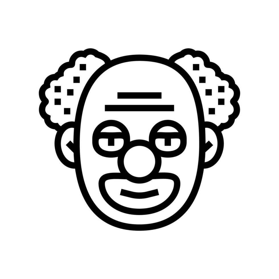 Clown Jahrgang Show Linie Symbol Vektor Illustration