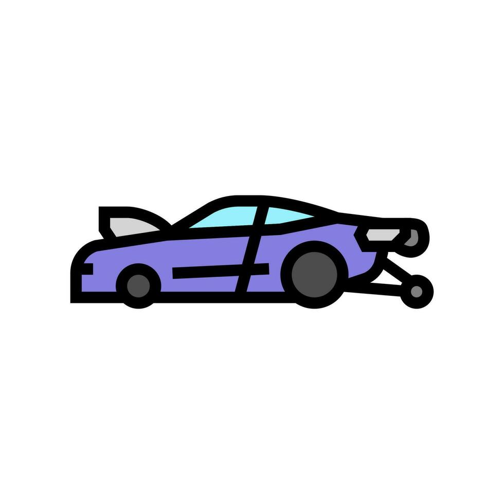 salpetrig Oxid Rennen Fahrzeug Farbe Symbol Vektor Illustration