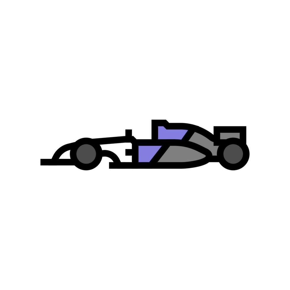 Sport Rennen Auto Fahrzeug Auto Farbe Symbol Vektor Illustration