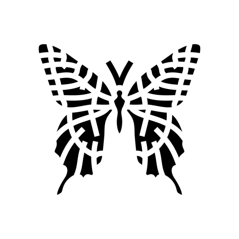 östlichen Tiger Schwalbenschwanz Sommer- Glyphe Symbol Vektor Illustration