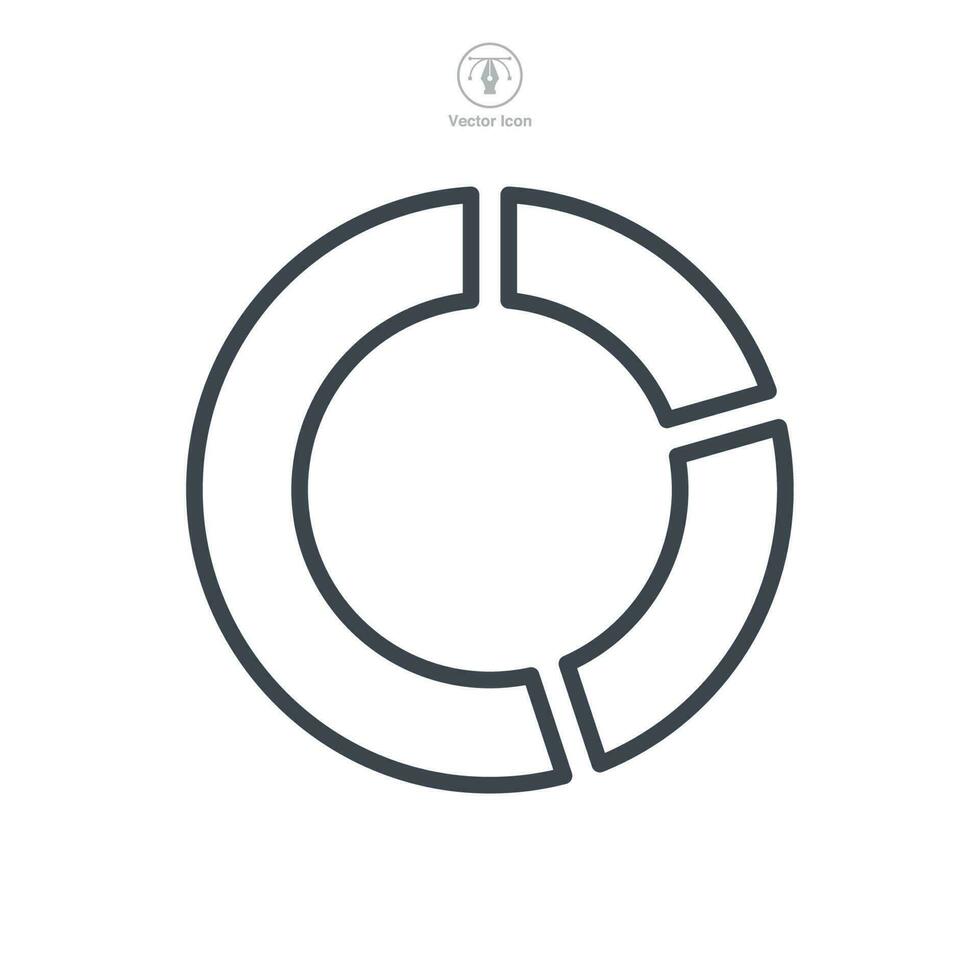 paj Diagram ikon symbol mall för grafisk och webb design samling logotyp vektor illustration
