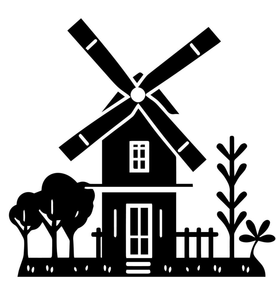 Windmühle Vektor Symbol Webseite ux ui