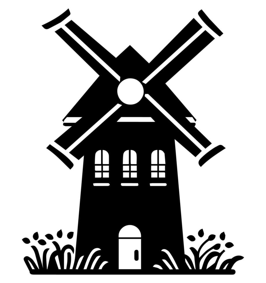 Windmühle Vektor Symbol Webseite ux ui