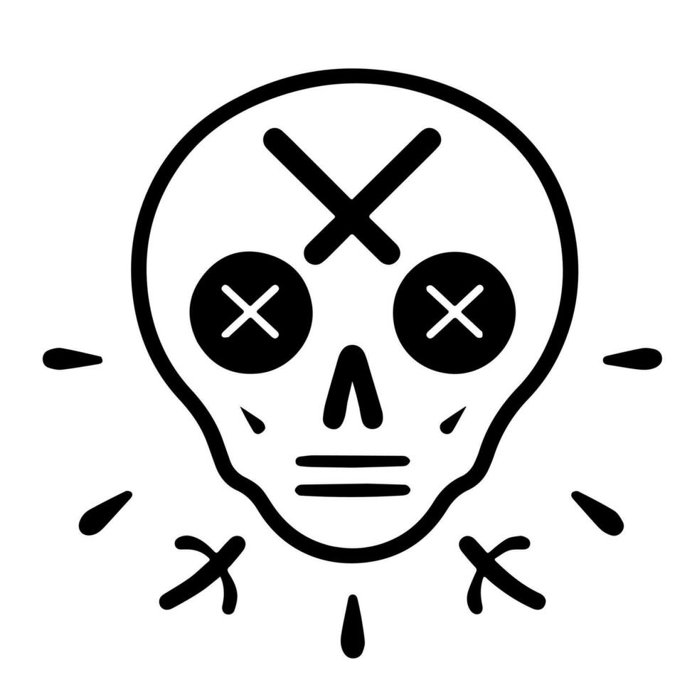 söt voodoo docka zombie vektor ikon