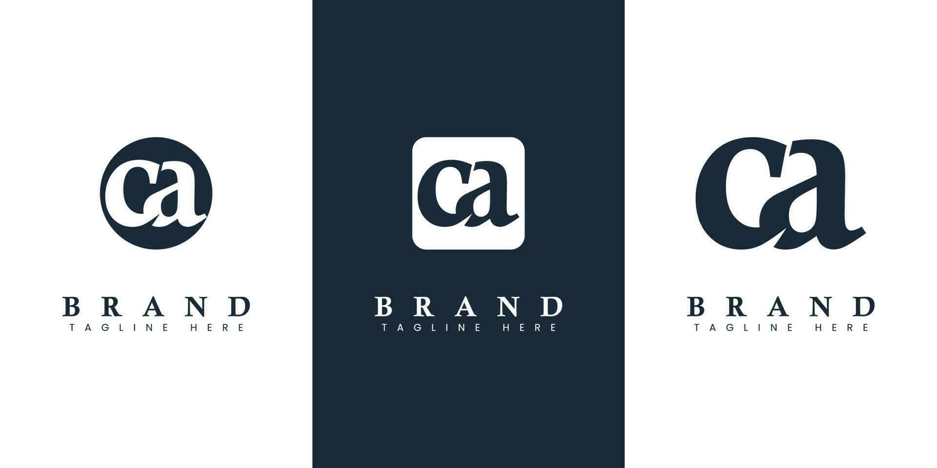 modern och enkel små bokstäver ca brev logotyp, lämplig för några företag med ca eller ac initialer. vektor