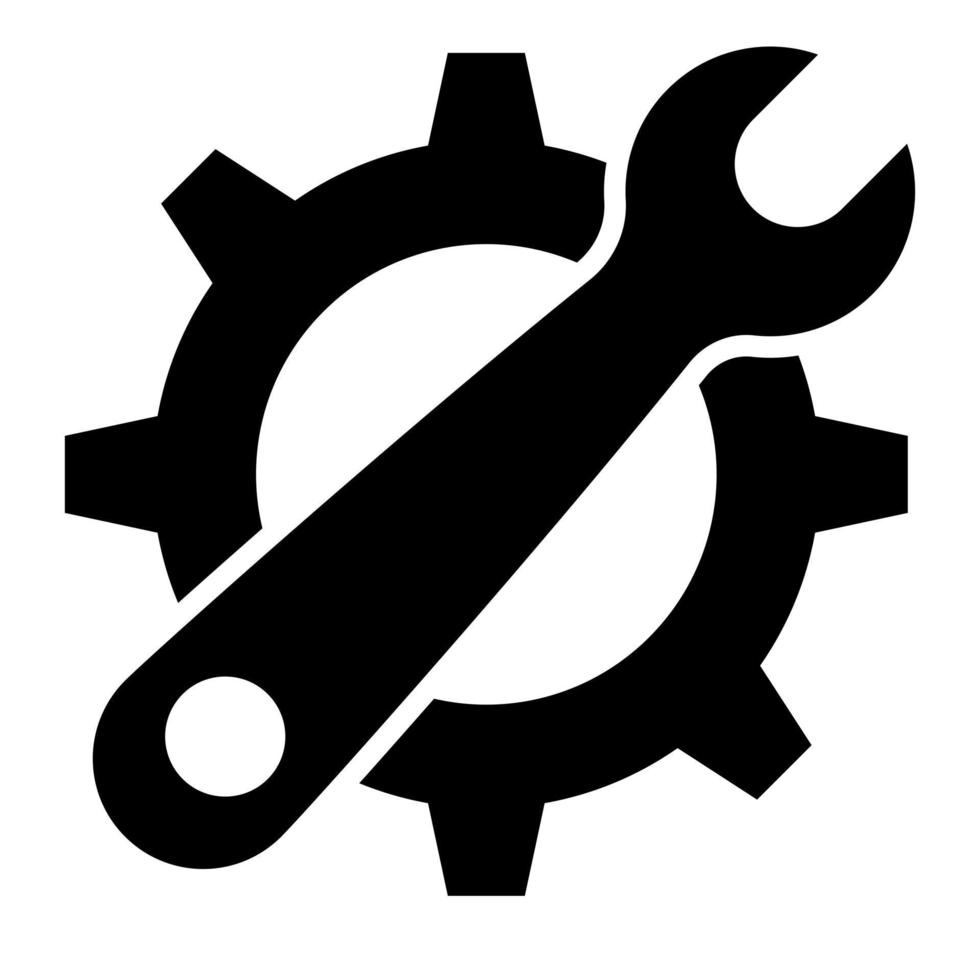 Service-Tool-Symbol auf weißem Hintergrund vektor