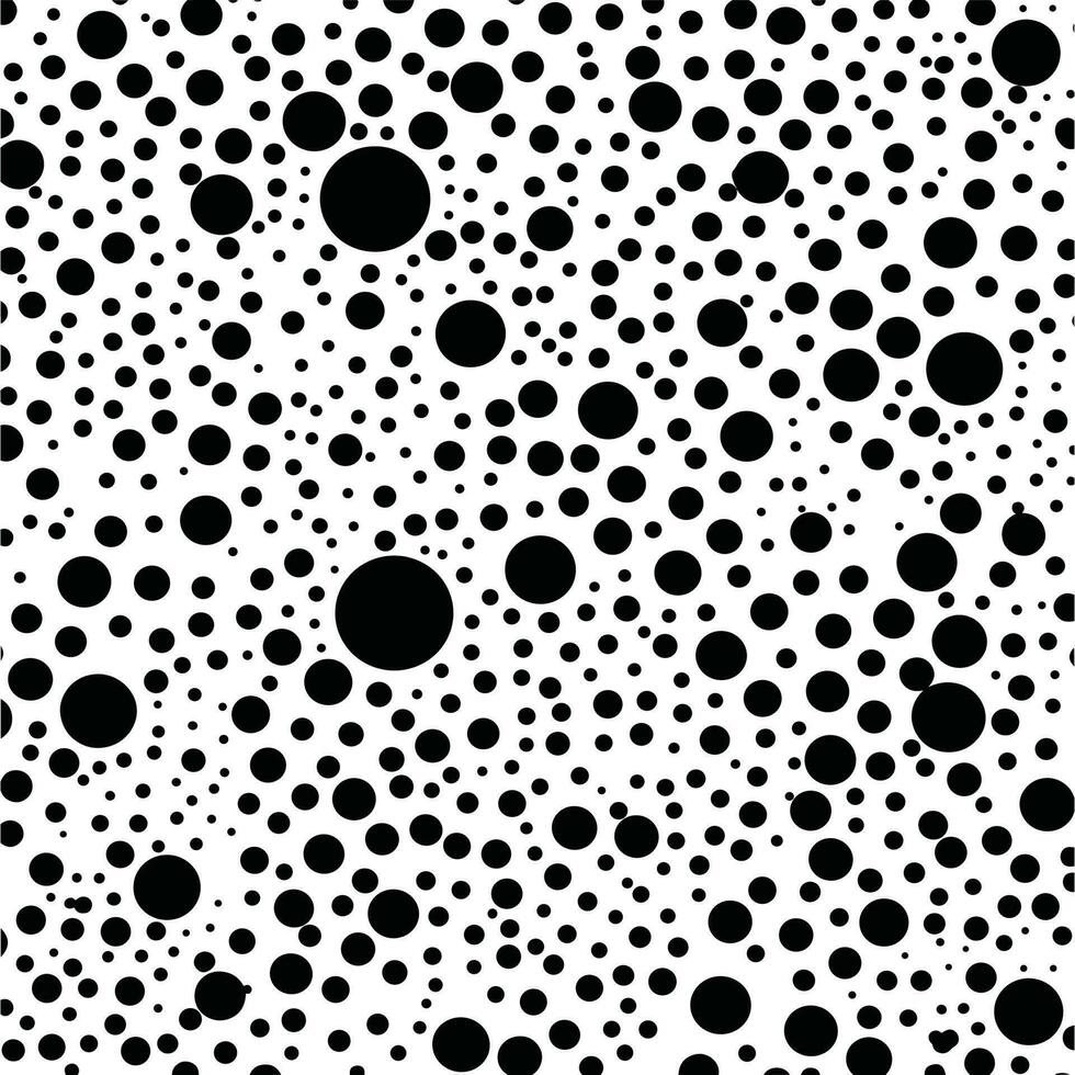 nahtlos schwarz Muster mit Punkte, im das Stil von emotional Figural- Verzerrungen, kostenlos Pinselführung, nostalgisch Minimalismus, dekorativ Muster, einfach, Apfelkern, Weiß Hintergrund vektor