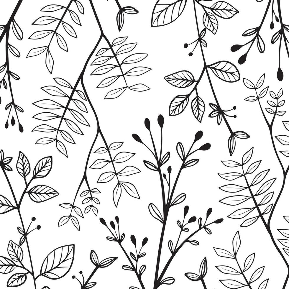 Blumen- Blätter Muster vektor