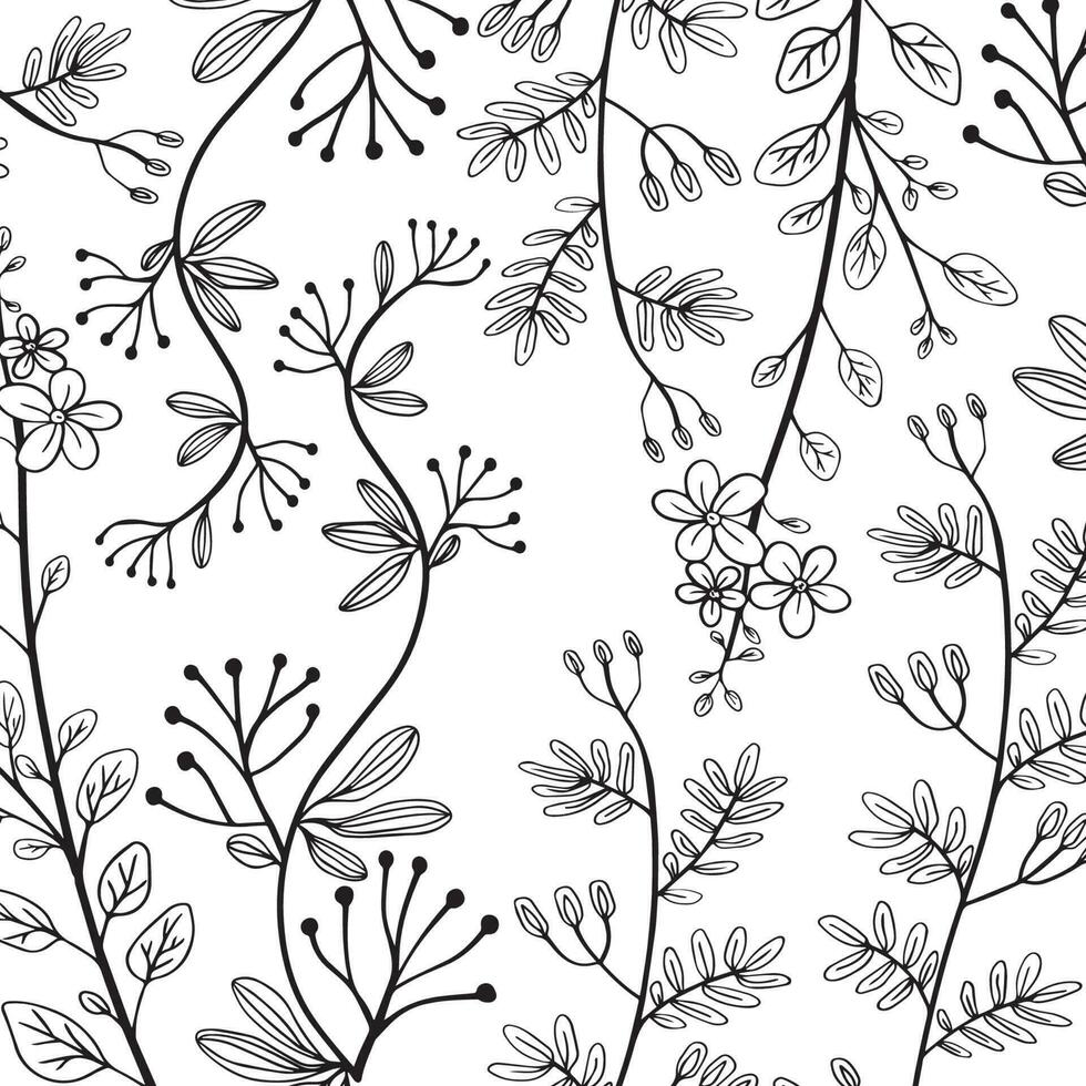 Blumen- Blätter Muster vektor