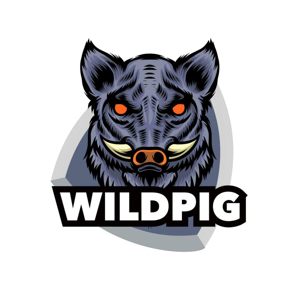 gris vildsvin maskot logotyp vektor