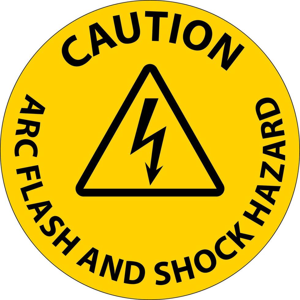 varning golv tecken båge blixt och chock fara vektor