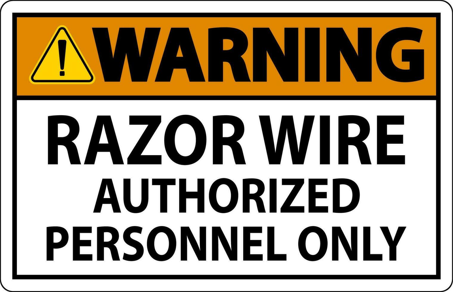 Warnung Zeichen Rasierer Kabel, autorisiert Personal nur vektor