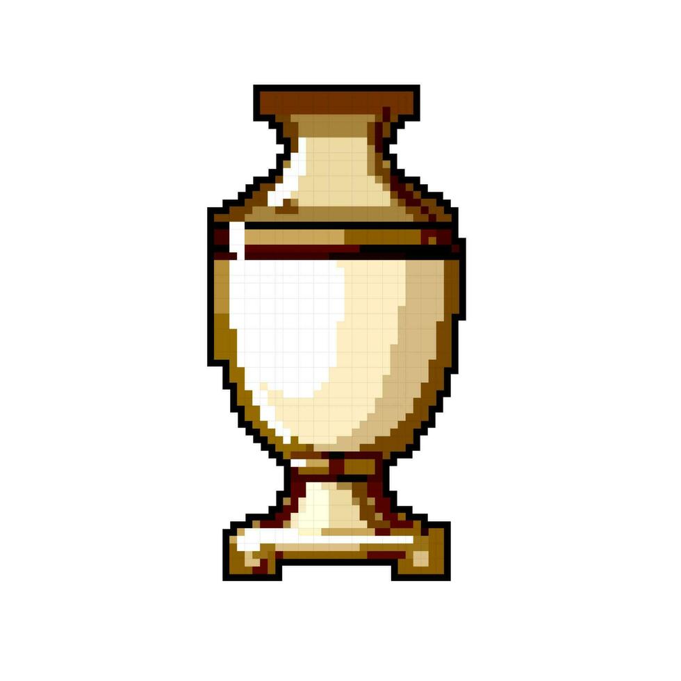 dekorativ Antiquität Vase Spiel Pixel Kunst Vektor Illustration