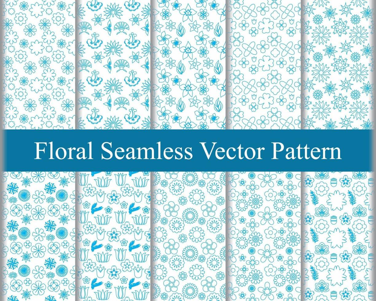 nahtloses Muster des Blumenvektors vektor