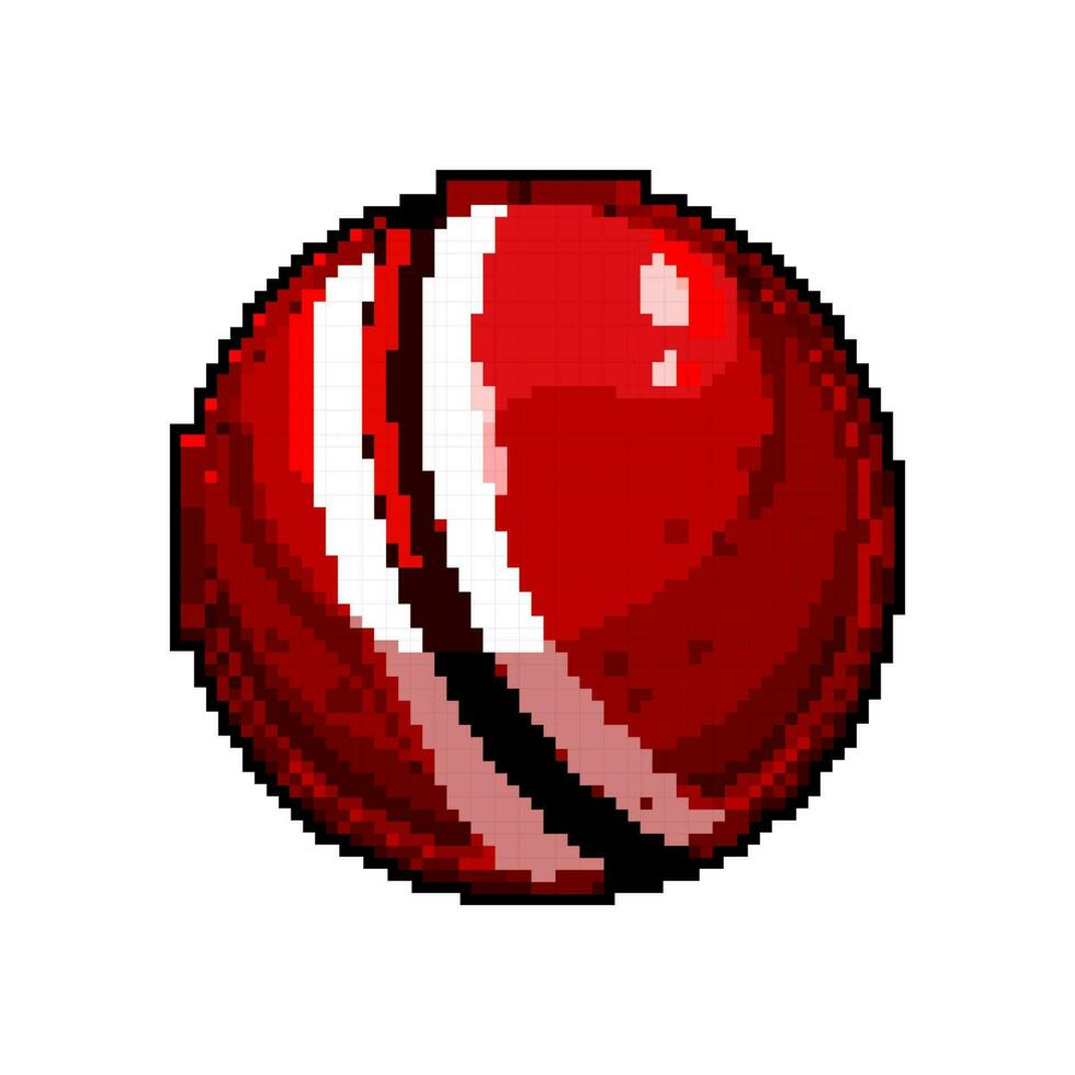 Kricket Ball Sport Spiel Pixel Kunst Vektor Illustration