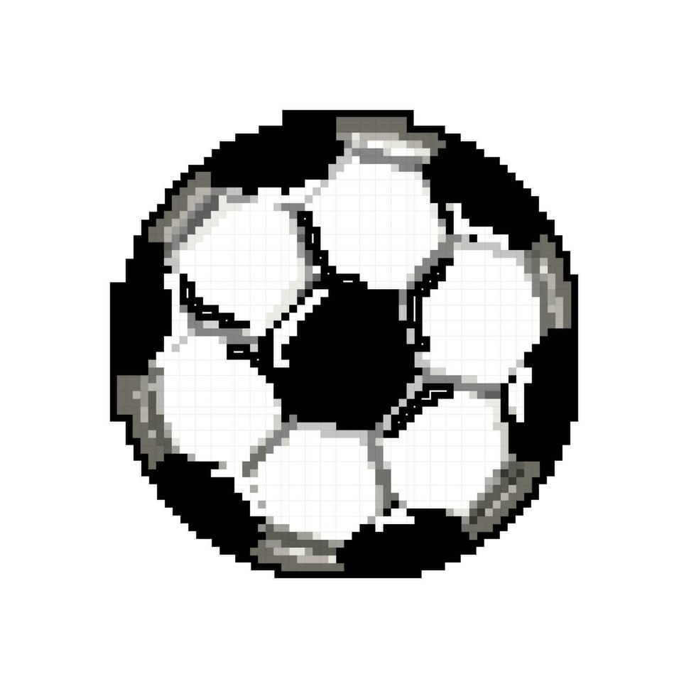 Fußball Ball Sport Spiel Pixel Kunst Vektor Illustration