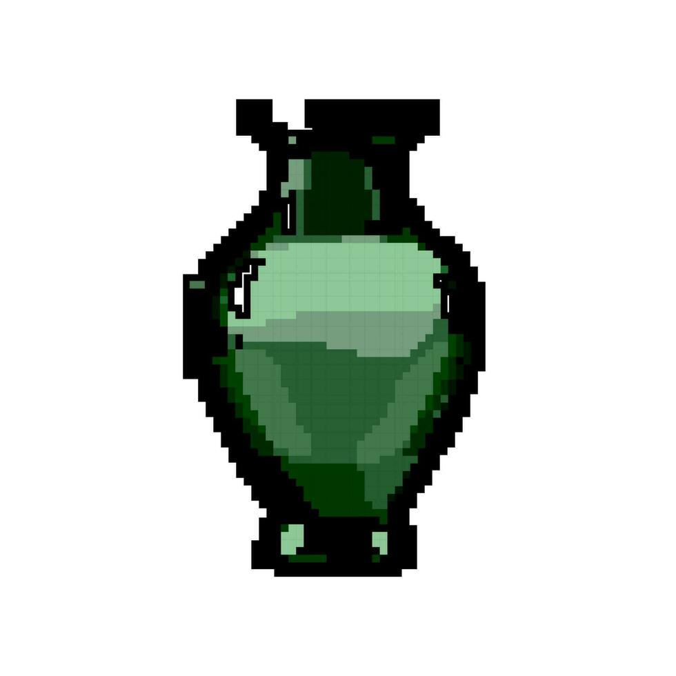 Kunst Antiquität Vase Spiel Pixel Kunst Vektor Illustration