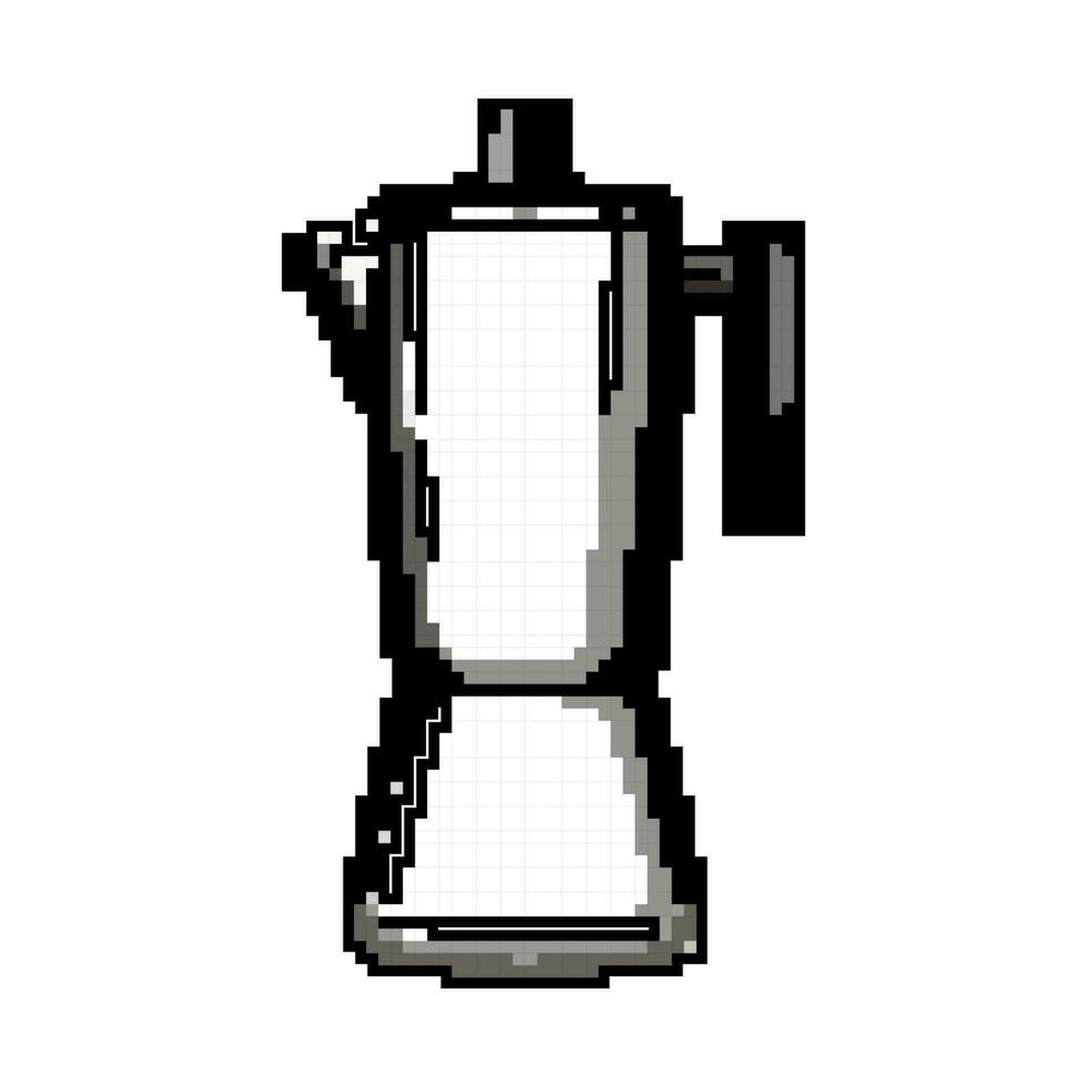 retro moka pott kaffe spel pixel konst vektor illustration