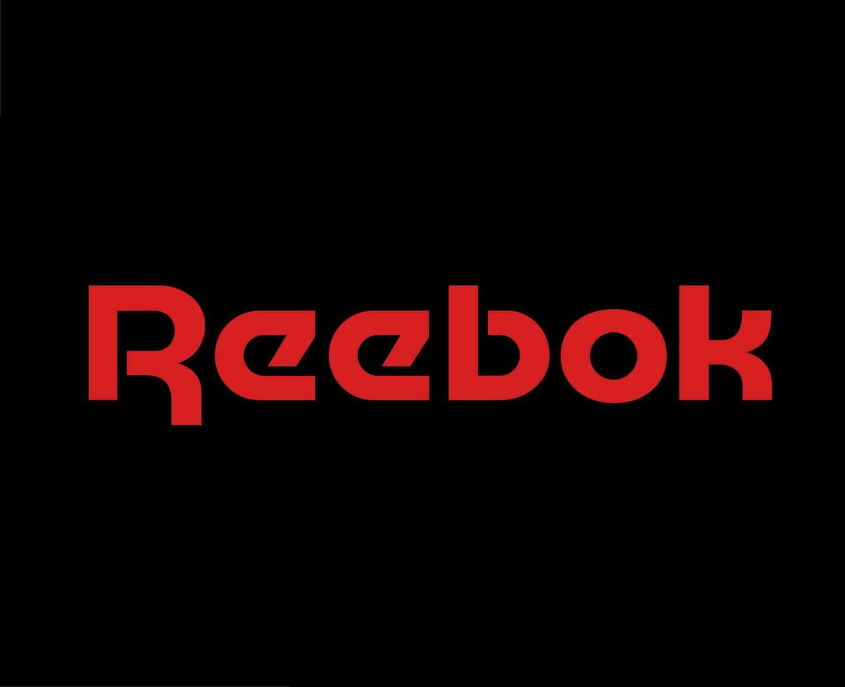 reebok Marke Logo Symbol Name rot Kleider Design Symbol abstrakt Vektor Illustration mit schwarz Hintergrund