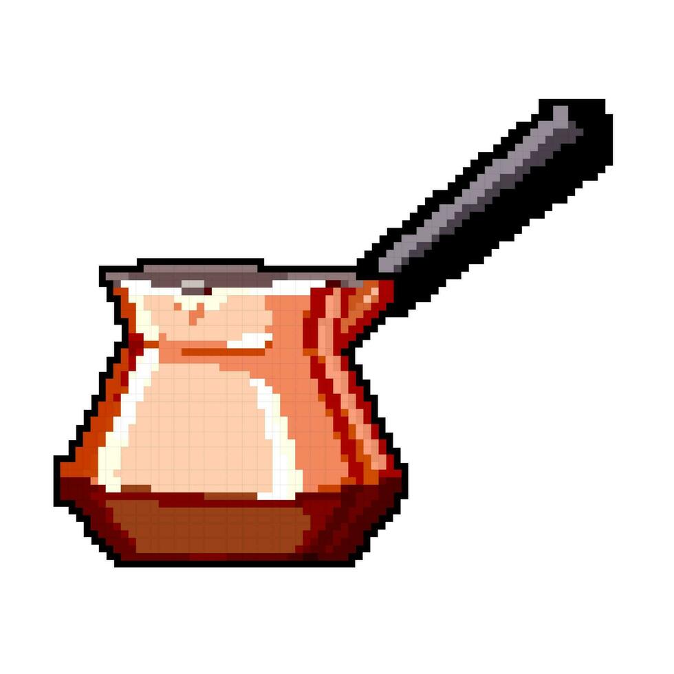 dryck Cezve kaffe spel pixel konst vektor illustration