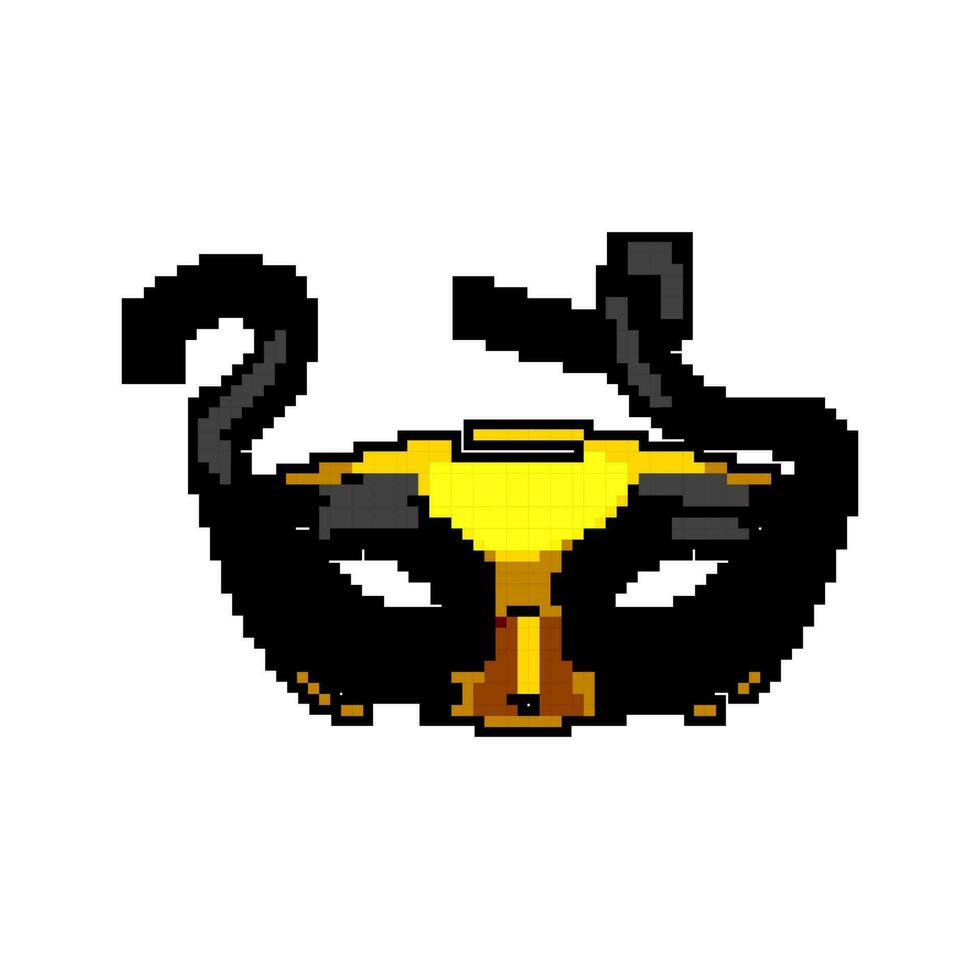 festlig karneval mask spel pixel konst vektor illustration