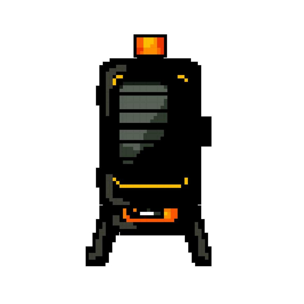 utsökt rökare bbq spel pixel konst vektor illustration