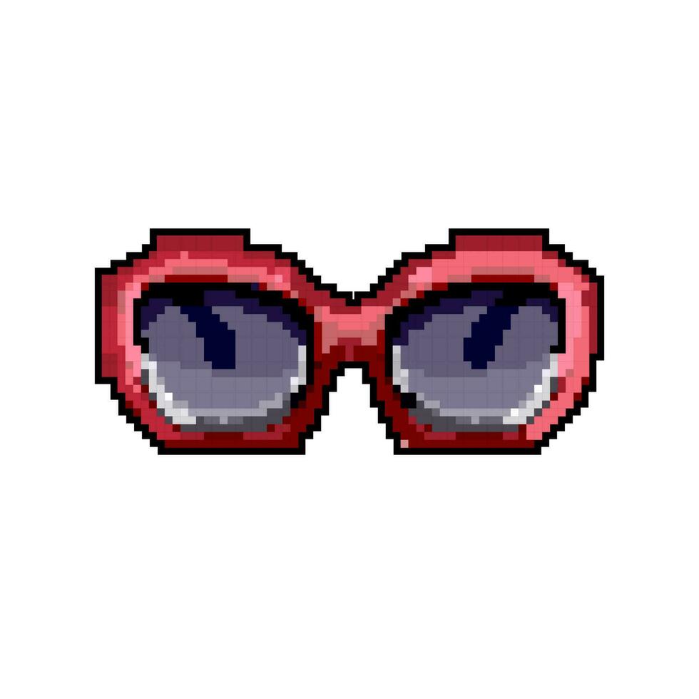 Stil Sonnenbrille Frauen Spiel Pixel Kunst Vektor Illustration