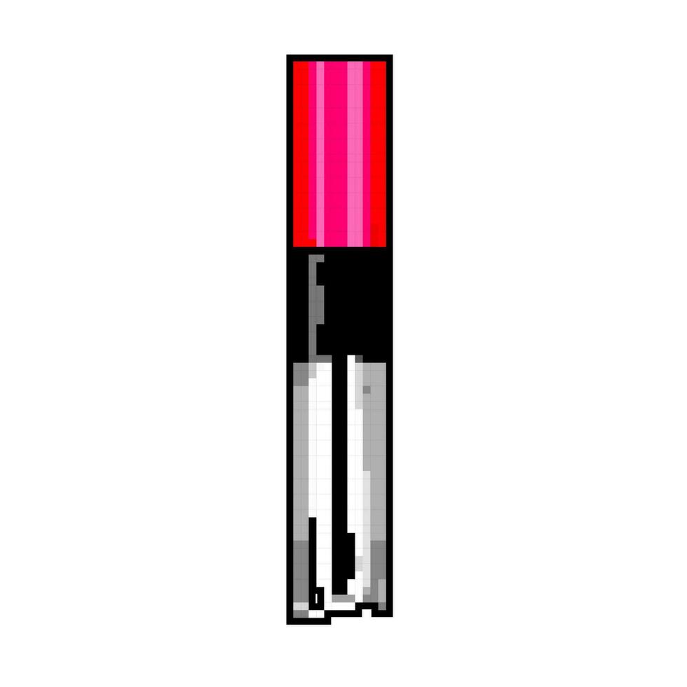 Schönheit Lippenstift bilden Spiel Pixel Kunst Vektor Illustration