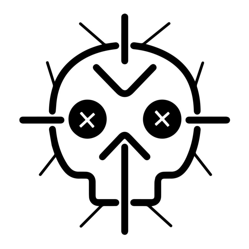 süß Voodoo Puppe Zombie Vektor Symbol