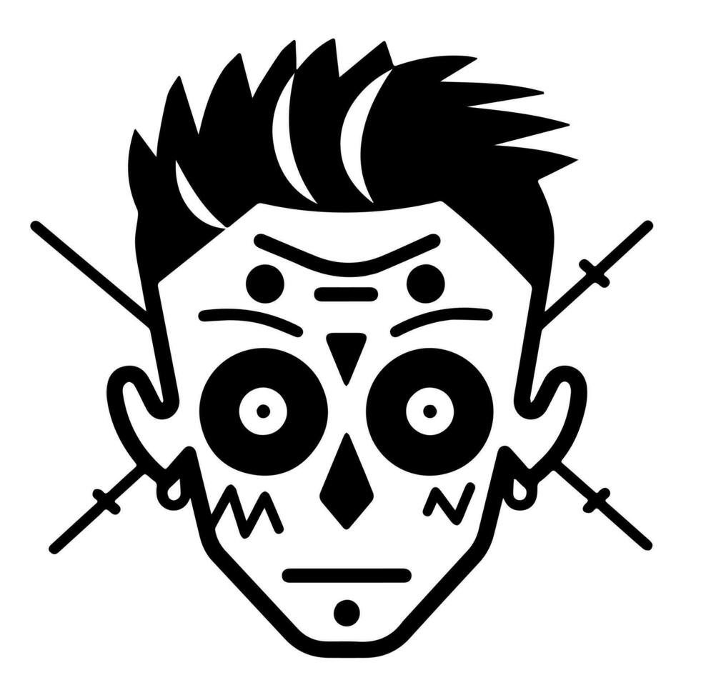 süß Voodoo Puppe Zombie Vektor Symbol