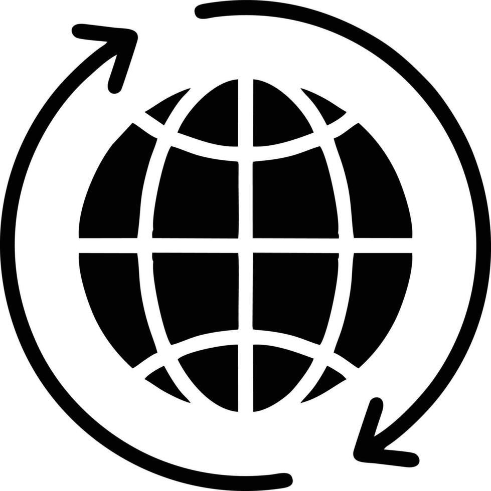 Globus Planet Erde Symbol Symbol Vektor Bild