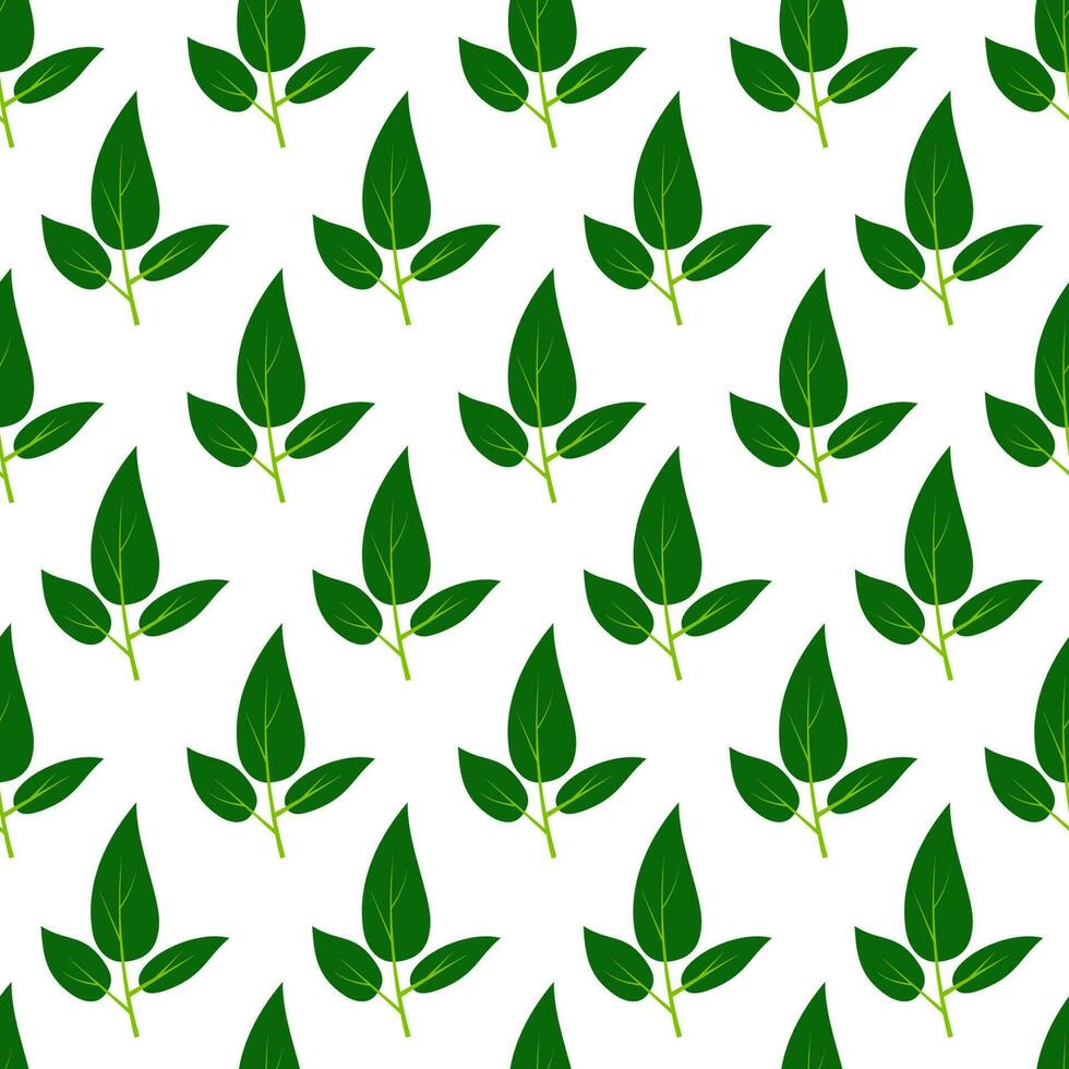 sömlös mönster med grön sommar löv. vektor illustration.