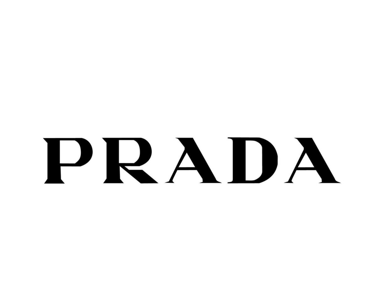 prada Marke Logo Symbol Kleider Design Symbol abstrakt Vektor Illustration