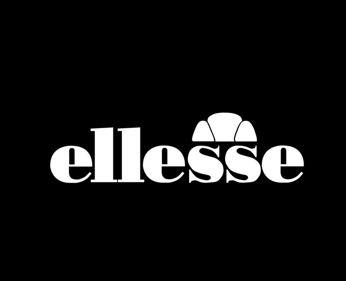 ellesse varumärke logotyp symbol vit design kläder mode vektor illustration med svart bakgrund