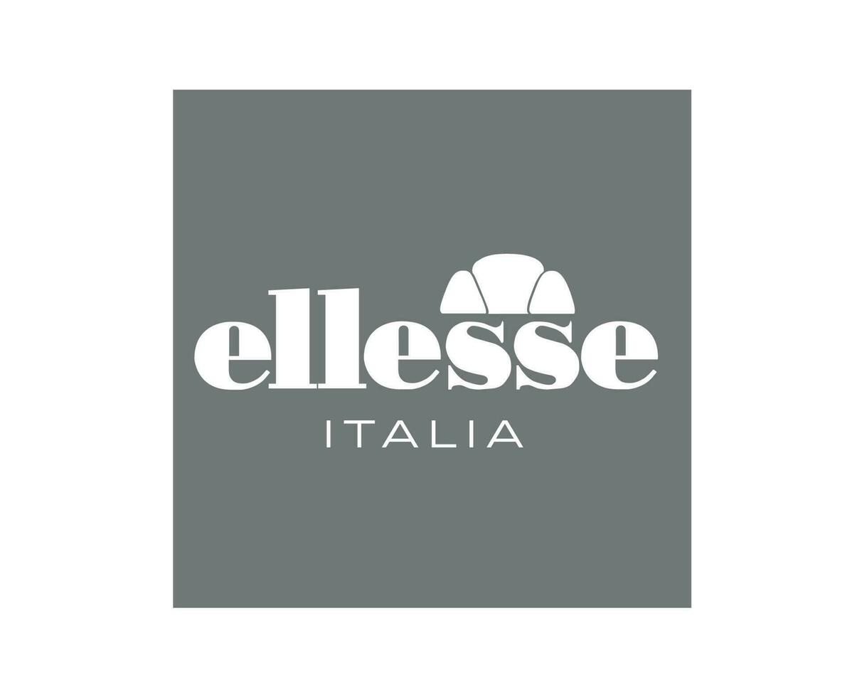 ellesse Italien Logo Marke Kleider Symbol Weiß Design Vektor Illustration mit grau Hintergrund