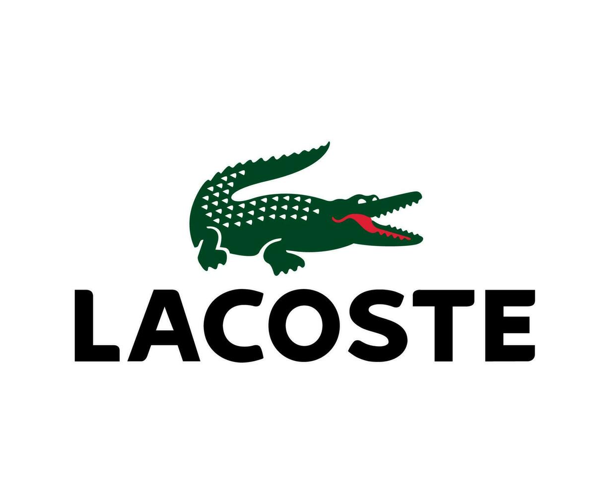 lacoste Marke Logo Symbol Design Kleider Mode Vektor Illustration