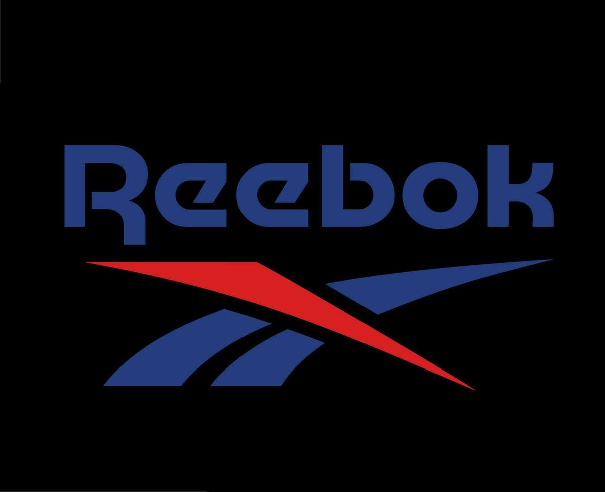 reebok Logo Marke Symbol Kleider Design Symbol abstrakt Illustration Vektor mit schwarz Hintergrund