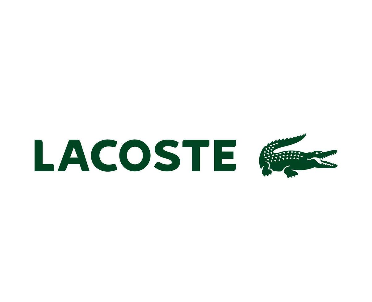 lacoste Logo Marke Kleider Symbol Grün Design Mode Vektor Illustration mit Hintergrund