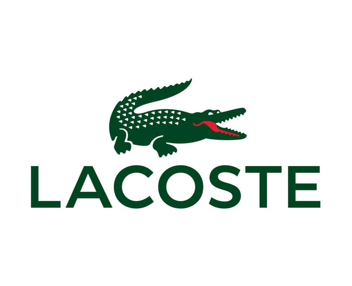 lacoste Marke Symbol Logo Design Kleider Mode Vektor Illustration